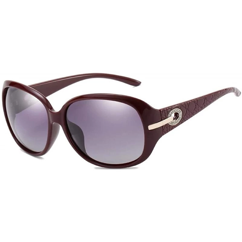 Aviator Polarizing sunglasses Euro-American retro polarizing sunglasses with drilled ellipse - B - CE18QRHNNIZ $32.76