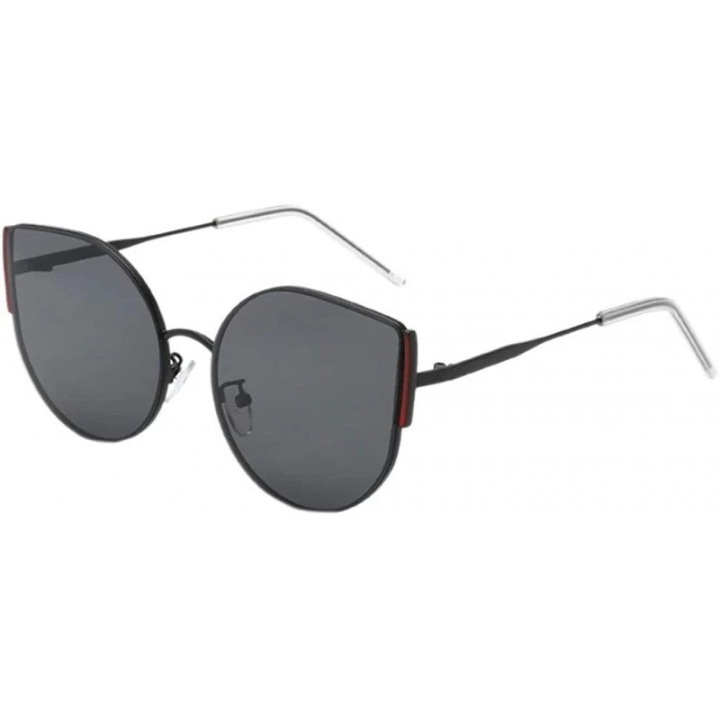Oversized Polarized Sunglasses for Men Women Classic Retro Stylish Irregular Patterned Sunglasses - Red - CF18RC0ANXS $20.36