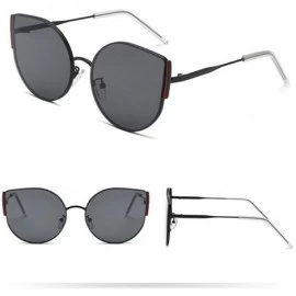 Oversized Polarized Sunglasses for Men Women Classic Retro Stylish Irregular Patterned Sunglasses - Red - CF18RC0ANXS $8.57
