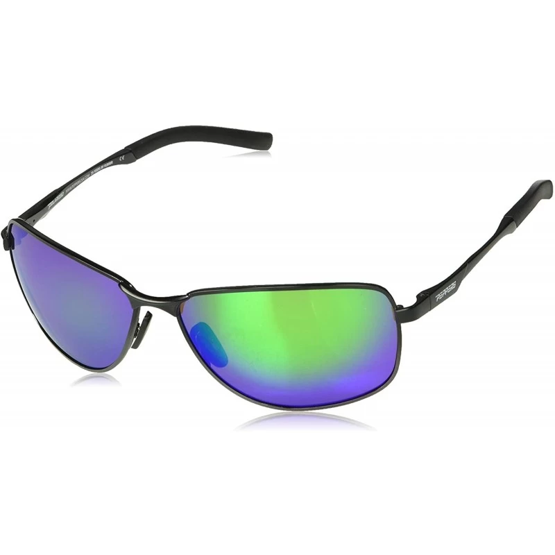 Oval Mainbrace Oval Sunglasses - Shiny Black Over Shiny Gunmetal - CJ18QCK8L0Q $49.94