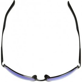 Oval Mainbrace Oval Sunglasses - Shiny Black Over Shiny Gunmetal - CJ18QCK8L0Q $80.34