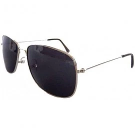 Aviator New Promotional Aviator Pilot Sunglasses - Adult Unisex - Silver - CA11E6JAK9N $12.13