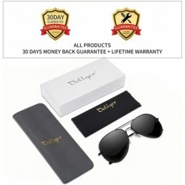Aviator Polarized Aviator Sunglasses for Men Women Memory Metal Lightweight Frame - Black - C918NGM6ZS7 $18.71
