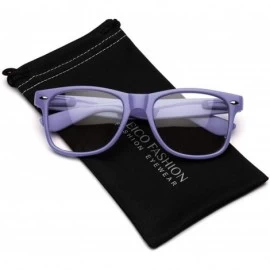 Wayfarer Iconic Square Non-Prescription Clear Lens Retro Fashion Nerd Glasses Men Women - Lavender - C4195I29ID7 $18.67