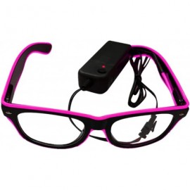 Oversized Womens Mens LED Glasses GorNorriss - Pink - CR18QKA5H3O $19.31