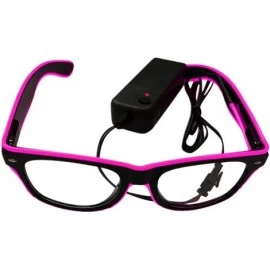 Oversized Womens Mens LED Glasses GorNorriss - Pink - CR18QKA5H3O $16.24