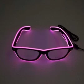 Oversized Womens Mens LED Glasses GorNorriss - Pink - CR18QKA5H3O $16.24