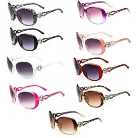 Oval Women Fashion Oval Shape UV400 Framed Sunglasses Sunglasses - Light Purple - C5196GZO03T $28.42