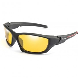 Goggle Polarized Wrap Around Sport Sunglasses Cycling Running Driving Baseball Glasses - CS18NYZ02GM $24.31