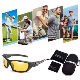 Goggle Polarized Wrap Around Sport Sunglasses Cycling Running Driving Baseball Glasses - CS18NYZ02GM $13.54