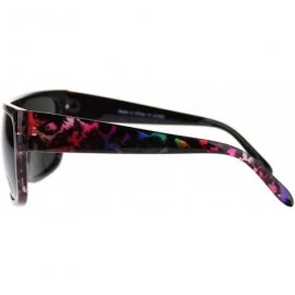 Rectangular Unisex Mobster Flat Top Rectangular Metalic Animal Print Sunglasses - Red Leopard - CX11N3BRI4B $19.30