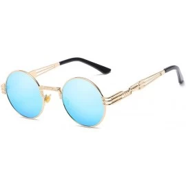 Round Steampunk Goggles Sunglasses Men Women er Vintage Round Sun Glasses for UV400 Female Male Retro Oculos QF022 - CH18WTAO...