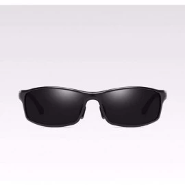 Sport Sunglasses Aluminum Magnesium Sunglasses Men Polarizer Sports Sunshine Driving - A - C218Q06XMCA $58.09