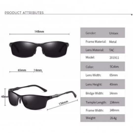 Sport Sunglasses Aluminum Magnesium Sunglasses Men Polarizer Sports Sunshine Driving - A - C218Q06XMCA $33.30