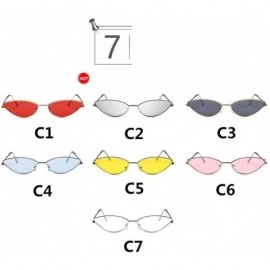 Cat Eye Small Cute Sexy Cat Eye Sunglasses Women Retro Black Red Pink Cateye Sun Glasses - C3 - CA18R5U0MUO $49.11
