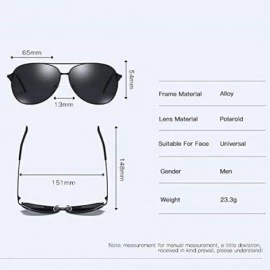 Aviator Male Polarized Sunglasses anti-glare polarized driving Sunglasses - E - C918Q7XXUXH $29.63