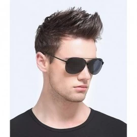 Aviator Male Polarized Sunglasses anti-glare polarized driving Sunglasses - E - C918Q7XXUXH $53.62