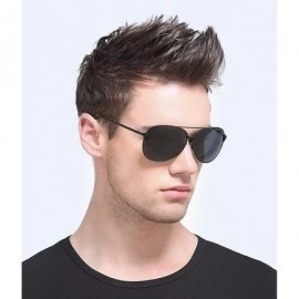 Aviator Male Polarized Sunglasses anti-glare polarized driving Sunglasses - E - C918Q7XXUXH $29.63