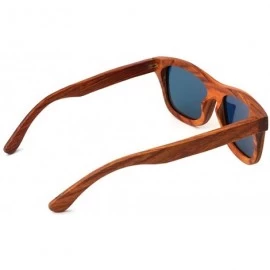 Wayfarer MOTELAN Handmade Polarized Pear Wood Sunglasses Anti-glare Classic Wooden Glasses - Red - C912IYU907N $28.33