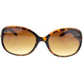 Oval Metal Chain Thick Plastic Round Oval Womens Designer Fashion Sunglasses - Tortoise Gold - C611OL5TU9T $13.20