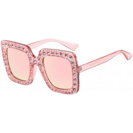 Sport Glasses- Womens Fashion Artificial Diamond Cat Ear Quadrate Metal Frame Brand Classic - 8131c - C418RS4STOC $14.45