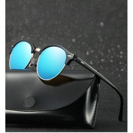 Round 2019 Myopia custom polarized sunglasses men's designer sunglasses men's semi-circular sunglasses - C818RDYLN3L $21.31