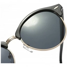 Round 2019 Myopia custom polarized sunglasses men's designer sunglasses men's semi-circular sunglasses - C818RDYLN3L $21.31