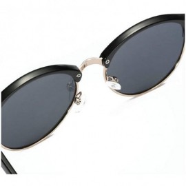 Round 2019 Myopia custom polarized sunglasses men's designer sunglasses men's semi-circular sunglasses - C818RDYLN3L $21.31