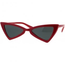 Cat Eye Womens Squared Triangle Cat Eye Bat Goth Sunglasses - Red Black - CX18EN88L27 $11.70