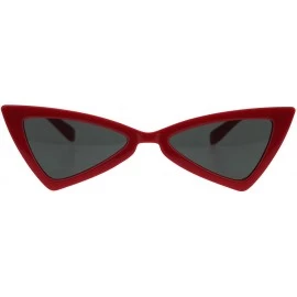 Cat Eye Womens Squared Triangle Cat Eye Bat Goth Sunglasses - Red Black - CX18EN88L27 $18.53