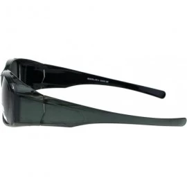 Rectangular Womens Polarized Lens Lightweight 60mm Fit Over Sunglasses - Green - CF18EN7EI6T $14.79