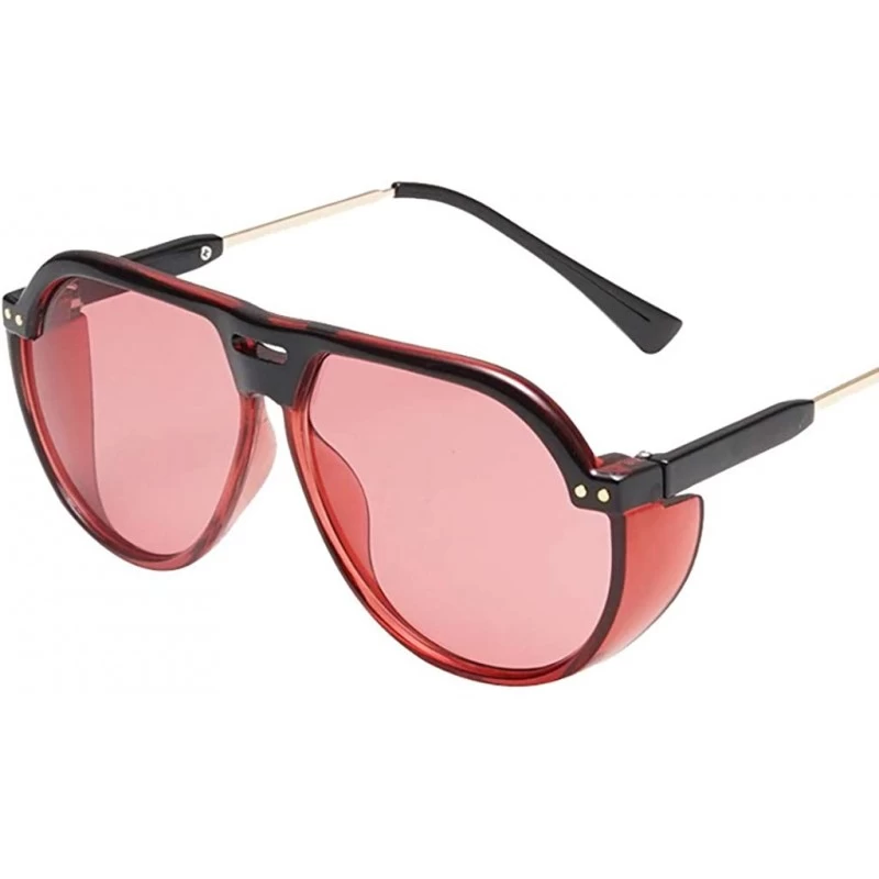 Goggle Sunglasses for Women Cat Eye Vintage Sunglasses Retro Oversized Glasses Eyewear Goggles - Red - CC18QTD9IDA $19.19