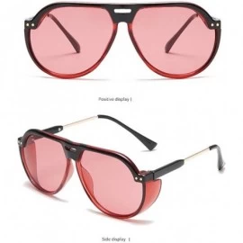 Goggle Sunglasses for Women Cat Eye Vintage Sunglasses Retro Oversized Glasses Eyewear Goggles - Red - CC18QTD9IDA $19.19
