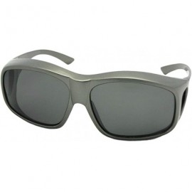 Wrap Largest Polarized Fit Over Sunglasses F19 - Gray Frame-medium Dark Gray Lens - CS18DKX78A8 $32.74