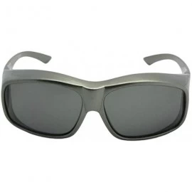 Wrap Largest Polarized Fit Over Sunglasses F19 - Gray Frame-medium Dark Gray Lens - CS18DKX78A8 $16.99