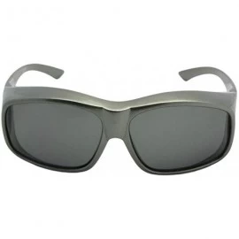 Wrap Largest Polarized Fit Over Sunglasses F19 - Gray Frame-medium Dark Gray Lens - CS18DKX78A8 $31.49