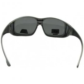 Wrap Largest Polarized Fit Over Sunglasses F19 - Gray Frame-medium Dark Gray Lens - CS18DKX78A8 $31.49