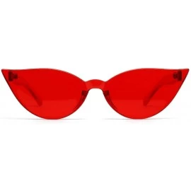 Butterfly Fashion Frameless Sunglasses Personality Glasses - Red - CW18SQMQEZ9 $14.68