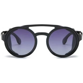 Round Polarized sunglasses polarized Europe personality - Sand Blue Ash - CL18X6SR4RU $69.51