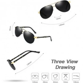 Aviator Polarized sunglasses for man Premium Military Style Classic Aviator Sunglasses 100% UV protection - Red - C818H47WGHI...