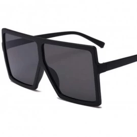 Oval Oversized Shades Woman Sunglasses Black Fashion Square Glasses Big Frame Vintage Retro Unisex Oculos Feminino - CO199CHH...