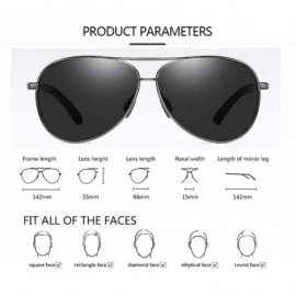 Semi-rimless Polarized Sunglasses for Men and Women - Retro Polarized Mens Classic sunglasses - Blackgun - C918LMR5DK8 $40.75
