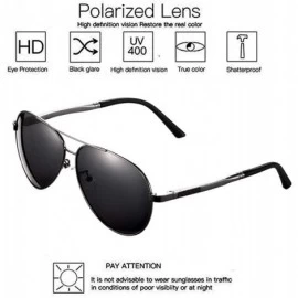 Semi-rimless Polarized Sunglasses for Men and Women - Retro Polarized Mens Classic sunglasses - Blackgun - C918LMR5DK8 $40.75