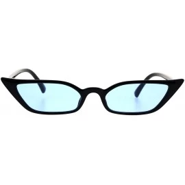 Cat Eye Womens Gothic Vintage Style Cat Eye Plastic Pop Color Lens Sunglasses - Black Blue - CN18EMN6XZT $10.18