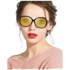 Oval Night Vision Glasses For Driving Glasses photochromic Polarized glasses - Night Driving Yellow Lens - CC194L6YLL2 $31.31