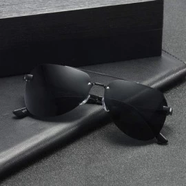 Oversized Polarized Sunglasses Men's Tide HD Fishing Driver Driving Special Glasses Anti-UV Sunglasses - CP190MLGQMU $56.35