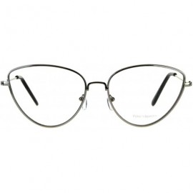 Butterfly Womens Fashion Clear Lens Glasses Cateye Butterfly Metal Frame UV 400 - Silver - CR18EZ04XHQ $10.19