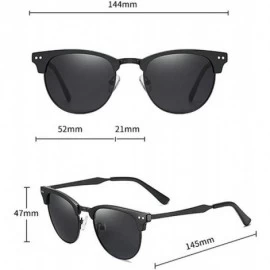 Square 2020 new sunglasses ladies retro fashion men's outdoor cycling marine polarized sunglasses - Pink - C21943LU7G7 $15.81