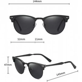 Square 2020 new sunglasses ladies retro fashion men's outdoor cycling marine polarized sunglasses - Pink - C21943LU7G7 $27.31