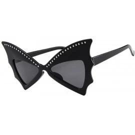 Square Beautiful Sparkled Bling Butterfly Oversized Fun Props Party Sunglasses - C - CP18T0STR5D $11.23